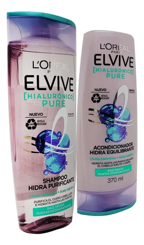 Pack Shampoo + Acond Elvive Hialurónico Pure 370ml