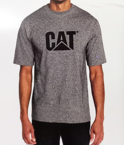 Playera Marca Cat, Color Gris, Talla L, Nueva , M.corta