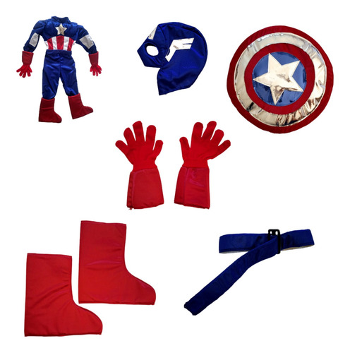 Disfraz Estilo Capitán America Para Niño