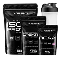Comprar Kit XPro Nutrition ( Whey 900g Creatina 100g Bcaa 100g ) Para Encorpar Ganhar HIpertrofia Whey Sabor Cookies