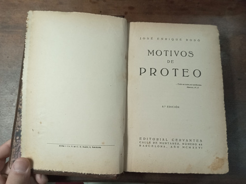 Libro Motivos De Proteo