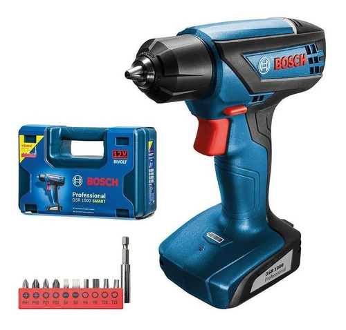 Imagen 2 de 8 de Atornillador Batería Bosch Gsr 1000 Smart 12v + Acc Malet