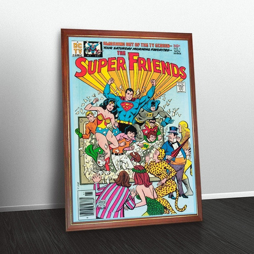 Super Amigos Numero 1 (dc, 1976) Comic Enmarcado