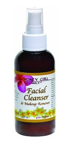 Honey Girl Organics Limpiador Facial Y Desmaquillante, 4.0 O