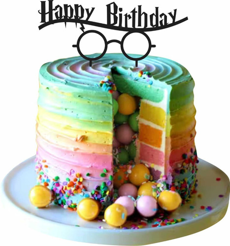 Topper Cake Harry Potter - Happy Birthday 3d