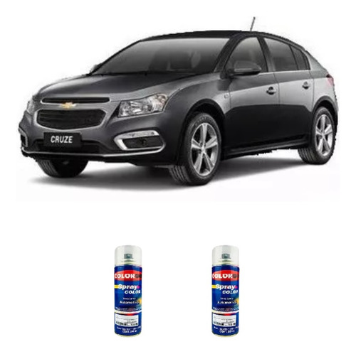 Tinta Spray Automotiva Gm Carbon Flash Preto + Verniz 300ml