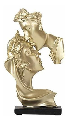 Willcome Hombre Beso Frente De Mujer Escultura De Resina Fun