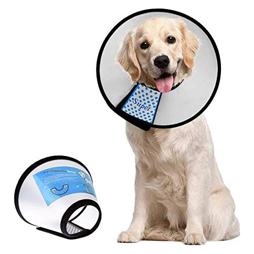 Supet Dog Cone Ajustable Pet Cone Pet Recovery Collar Cómod