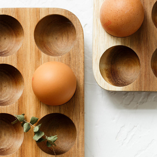 2 Soporte De Madera Para Huevos, Organizador De 4 Rejilla