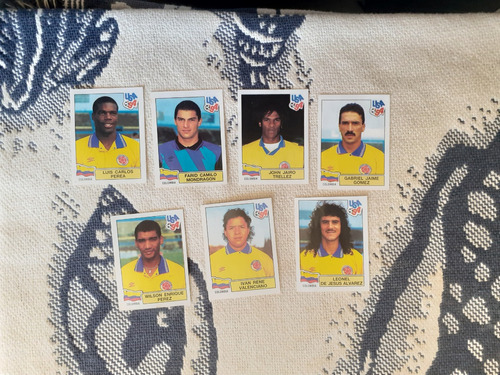 Lote Com 7 Figurinhas Da Colômbia Da Copa De 1994