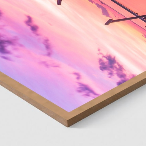 Imagen 3 de 5 de Cuadro Decorativo Mural Triptico Sunset Boat 90x42 Mdf