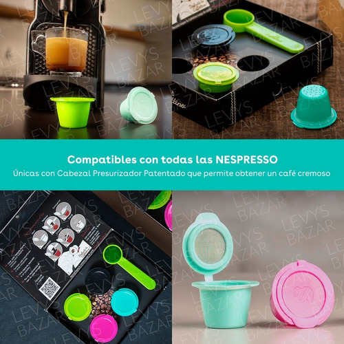 Imagen 2 de 7 de 4 Capsulas Recargables Nespresso Reutilizables Ecologicas