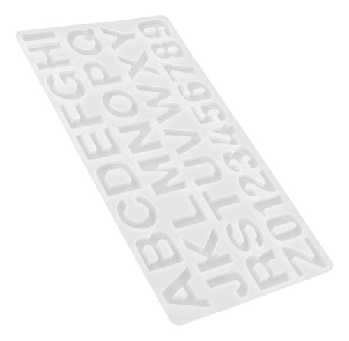 Molde De Silicona Con Patrón De Letras Y Números En Inglés P