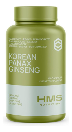 Certificado Organico 2000 Mg Kprean Rojo Panax Ginseng 120 C