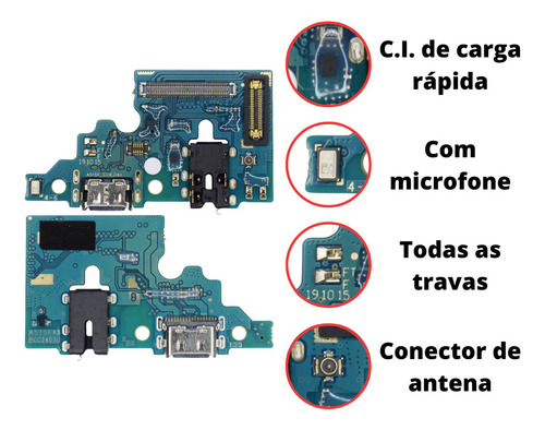 Placa Flex Carga Conector Compatível Galaxy A51 (a515) Turbo Pklk Premium