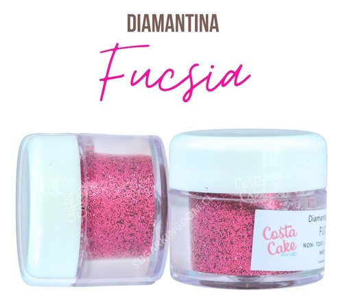 Diamantina Brillantina Glitter Costa Cake De Colores