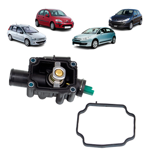 Carcaça Válvula Termostática C3 C4 Air Cross Xsara 1.6 16v