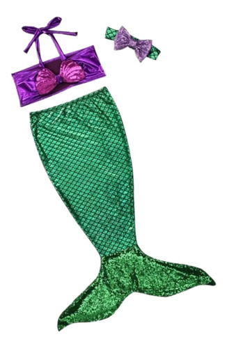 Disfraz Vestido Traje De Baño Sirenita Ariel Lentejuela Cola | Meses sin intereses Disfraz Vestido Traje De Baño Sirenita Ariel Lentejuela Cola | Meses sin intereses