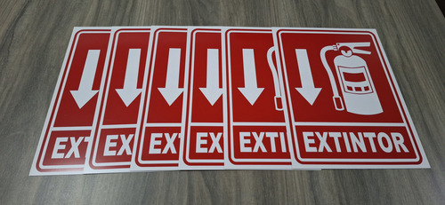 Kit 10 Señalamientos Extintor 20x25cm