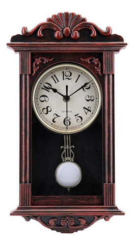 Reloj De Pared Con Péndulo, De Cuarzo, Retro, Decorativo