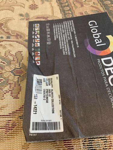 Tapete Persa Redondo Classico 250cm 1milhão Pts Industrializ Cor Preto