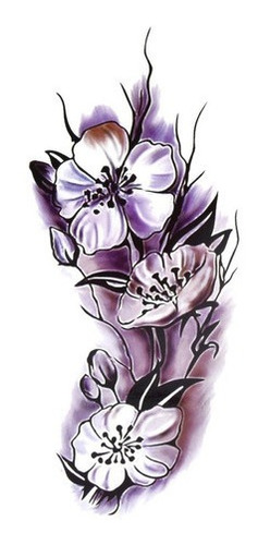 Tafly Flor Negra Tatuaje Realista Cuerpo Tatuaje Tempor | Envío gratis Tafly Flor Negra Tatuaje Realista Cuerpo Tatuaje Tempor | Envío gratis