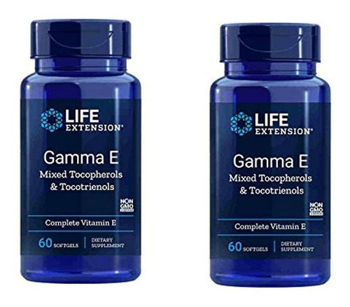 Life Extension Gamma E - Lote De 2 Tocoferoles Y Tocotrienol