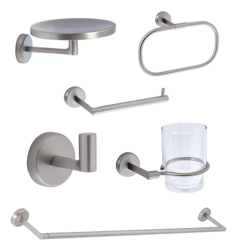 Juego Accesorios Para Baño Urrea Eo.20 6pzs Acero Inoxidable