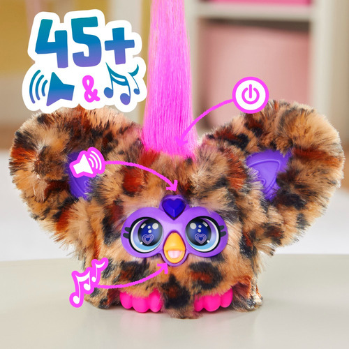 Furby Furblets Miniamigo Chee-chee Pelaje De Guepardo Marrón Claro