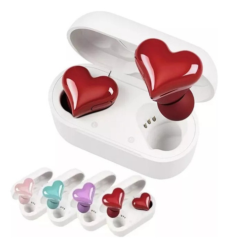 4 Audífonos En Forma De Corazón Bluetooth Cancelación Y