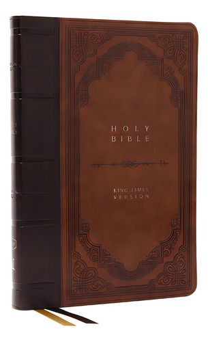 Kjv Bible, Giant Print Thinline Bible, Vintage Series, Leathersoft, Brown, Red Letter, Comfort Pr..., De Thomas Nelson. Editorial Thomas Nelson Pub, Tapa Dura En Inglés