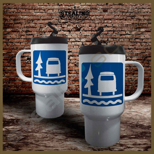 Imagen 1 de 2 de Jarro Termico Café | Volkswagen #0626 | Gti Kombi Vw Gli
