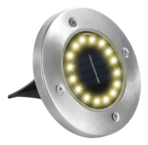 Disco De Luces Solares Con 4 Led Ideal Para Exteriores