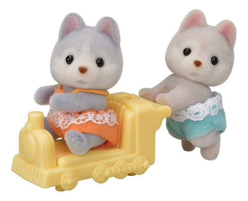Gemelos Huskies Calico Critters Sylvanian Fam Ternurines *
