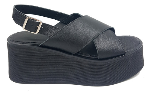 Sandalias Plataforma De Mujer De Cuero Verano Smq6458