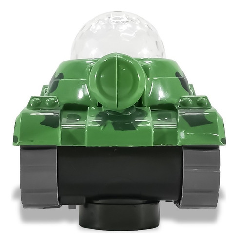 Brinquedo de tanque de guerra com luzes e som - cor de camuflagem Otec verde militar