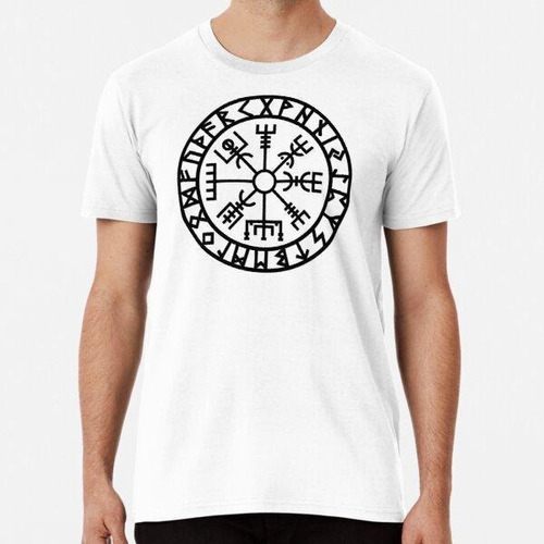 Remera Vegvisir Futhark Runas Brújula Navegador Viking Nordi