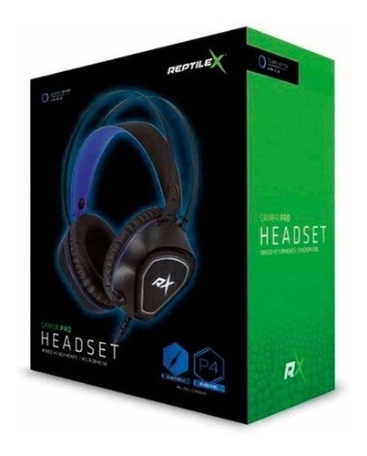 Audífono Gamer Reptilex R0012 Azul Para Ps5 Ps4 Xbox Nswitch
