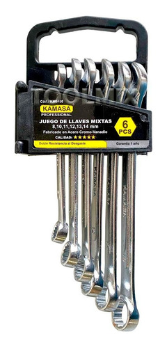 Juego / Set 6 Llaves Punta Corona 8-14mm Profesional Kamasa