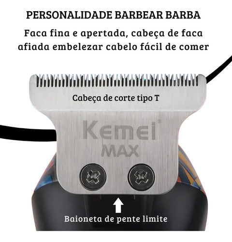 Máquina Kemei Digital Km-max5090 Acabamento Sem Fio Bivolt