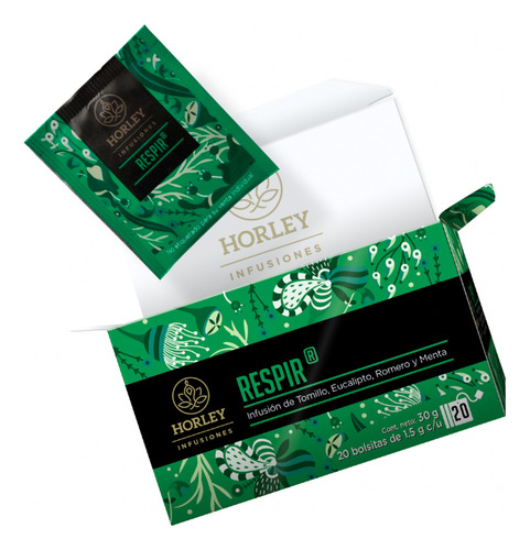 Horley - Respir® Infusión Tomillo, Eucalipto, Romero & Menta