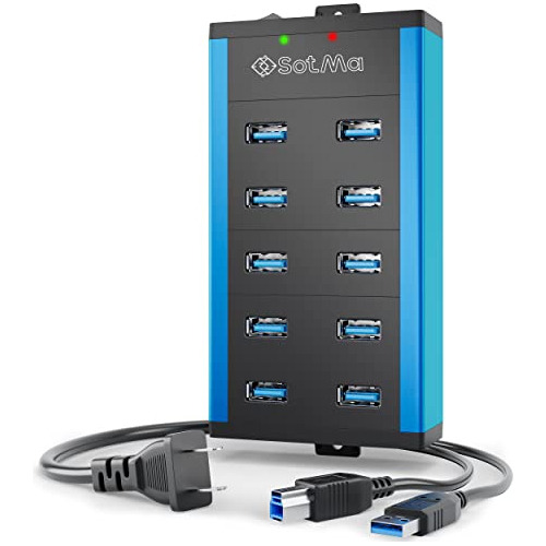 Hub Alimentado Por Usb 3.0 - Hub 3.0 Multiseguridad De 10 Pu