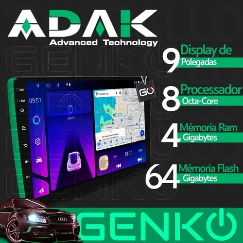 Central Multimidia Adak Octacore Qled 4+64gb Punto 13-17 9p