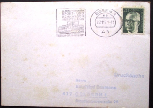 C1020  Alemanha Federal - Envelope Circulado Em Essen Com Ca