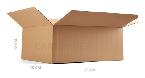 Imagen 1 de 5 de Cajas De Cartón 25x15x12 / Pack 50 Cajas / Cart Paper