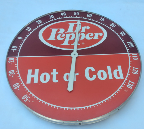 Termometro De Pared Dr Pepper, Vintage Años 70s