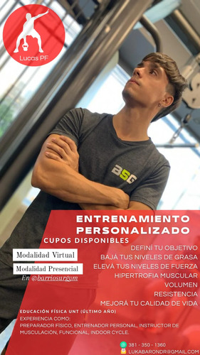 Entrenamiento Personalizado Virtual Y Presencial 