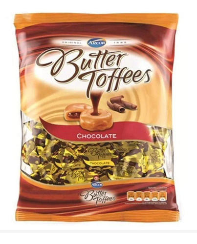 Arcor Butter Toffees Caramelo Con Chocolate 50pz 300g
