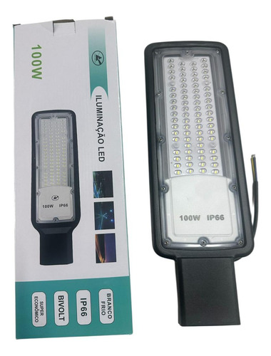 02 Luminária Publica Iluminação Led 100w Nota Fiscal