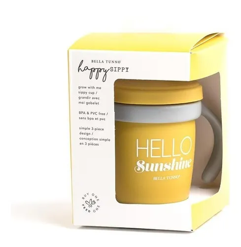Vaso Antiderrame De Silicona - 3 En 1 - Marca Bella Tunno Color Amarillo